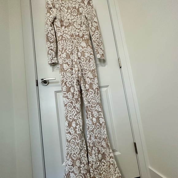 Nadine Merabi Bella White Jumpsuit Size S/M (6) - Picture 10 of 11